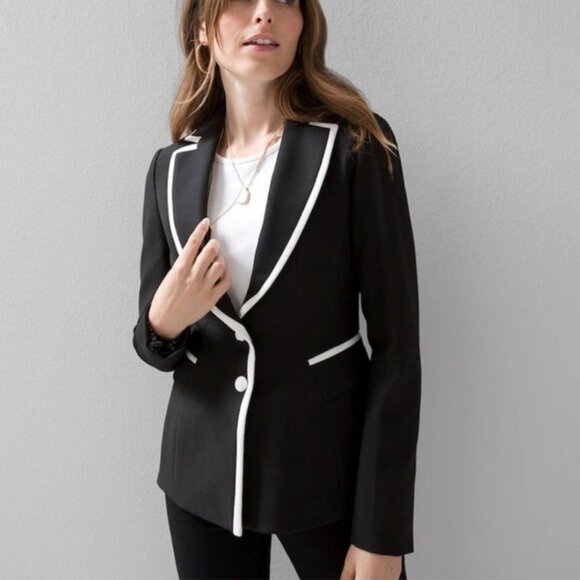 White House Black Market Jackets & Blazers - White House Black Market Contrast Signature Blazer NWOT